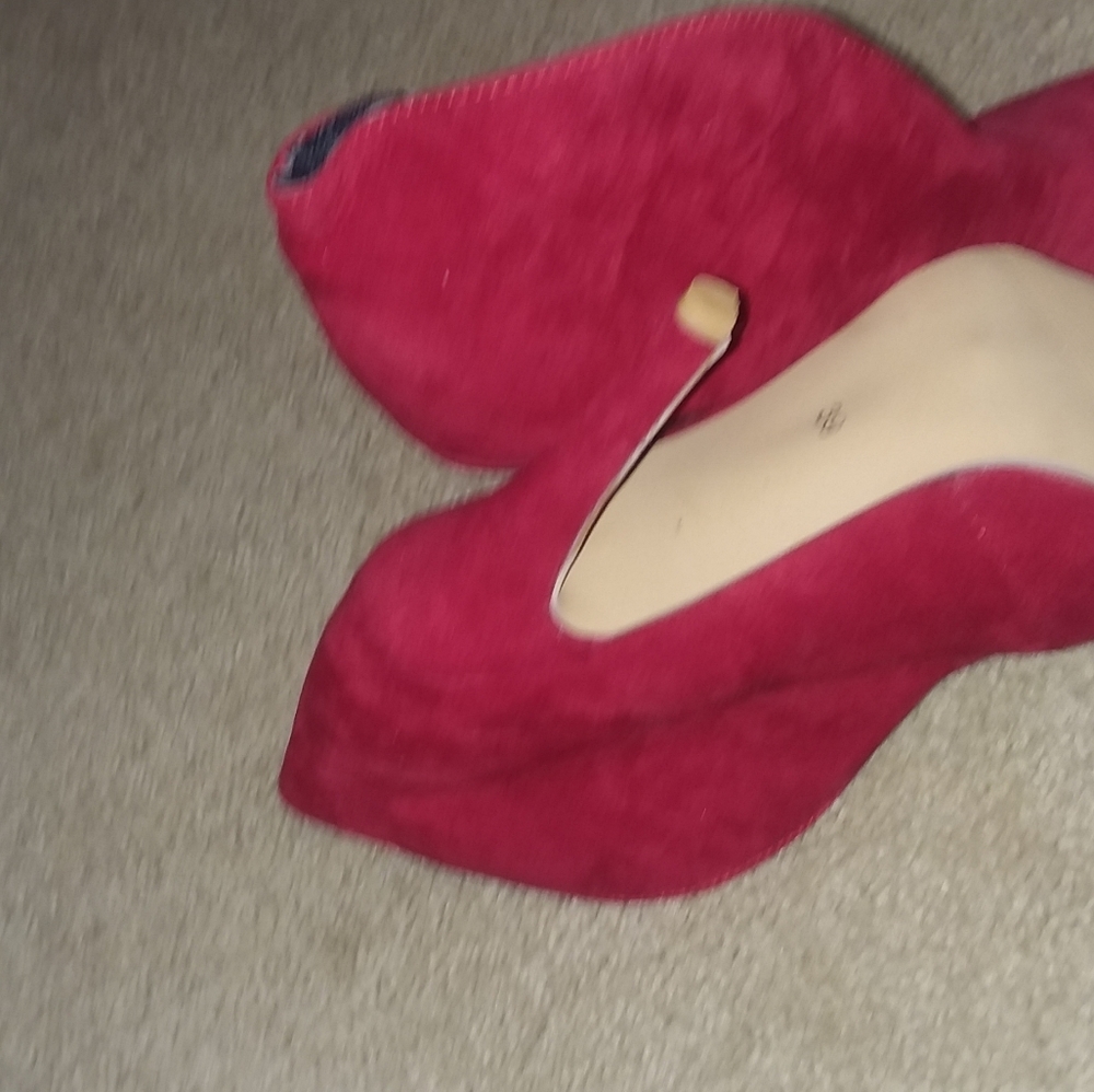 Red Suede high heels